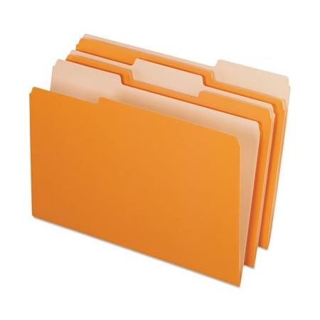 Tops Business Forms Pendaflex, INTERIOR FILE FOLDERS, 1/3-CUT TABS, LEGAL SIZE, ORANGE, 100PK 435013ORA